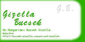 gizella bucsek business card